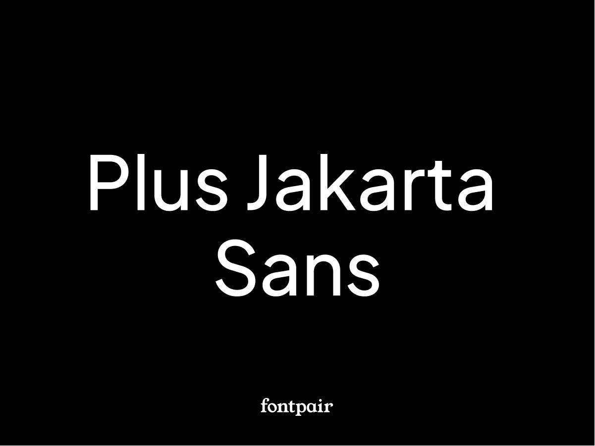 Шрифт Plus Jakarta Sans